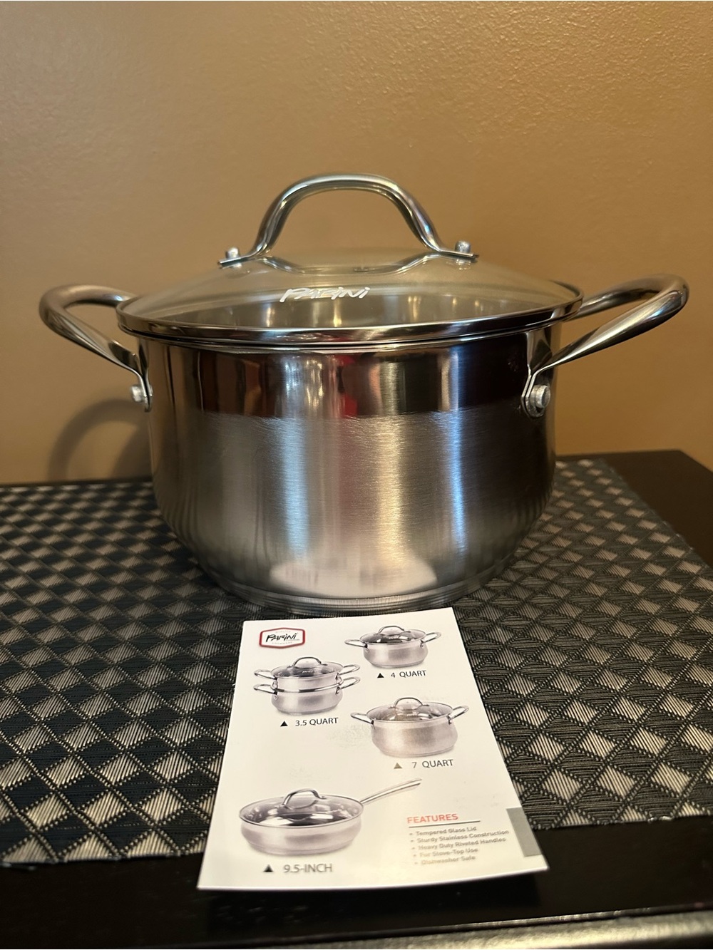 Parini Stainless Steel 4-Quart Dutch Oven - Silver - Picture 3 of 4